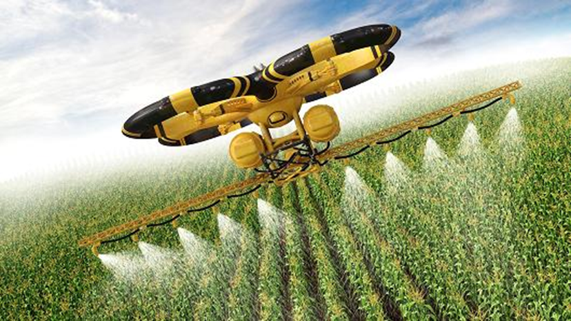 An image of aerial spraying. Image: AgriTech Tomorrow