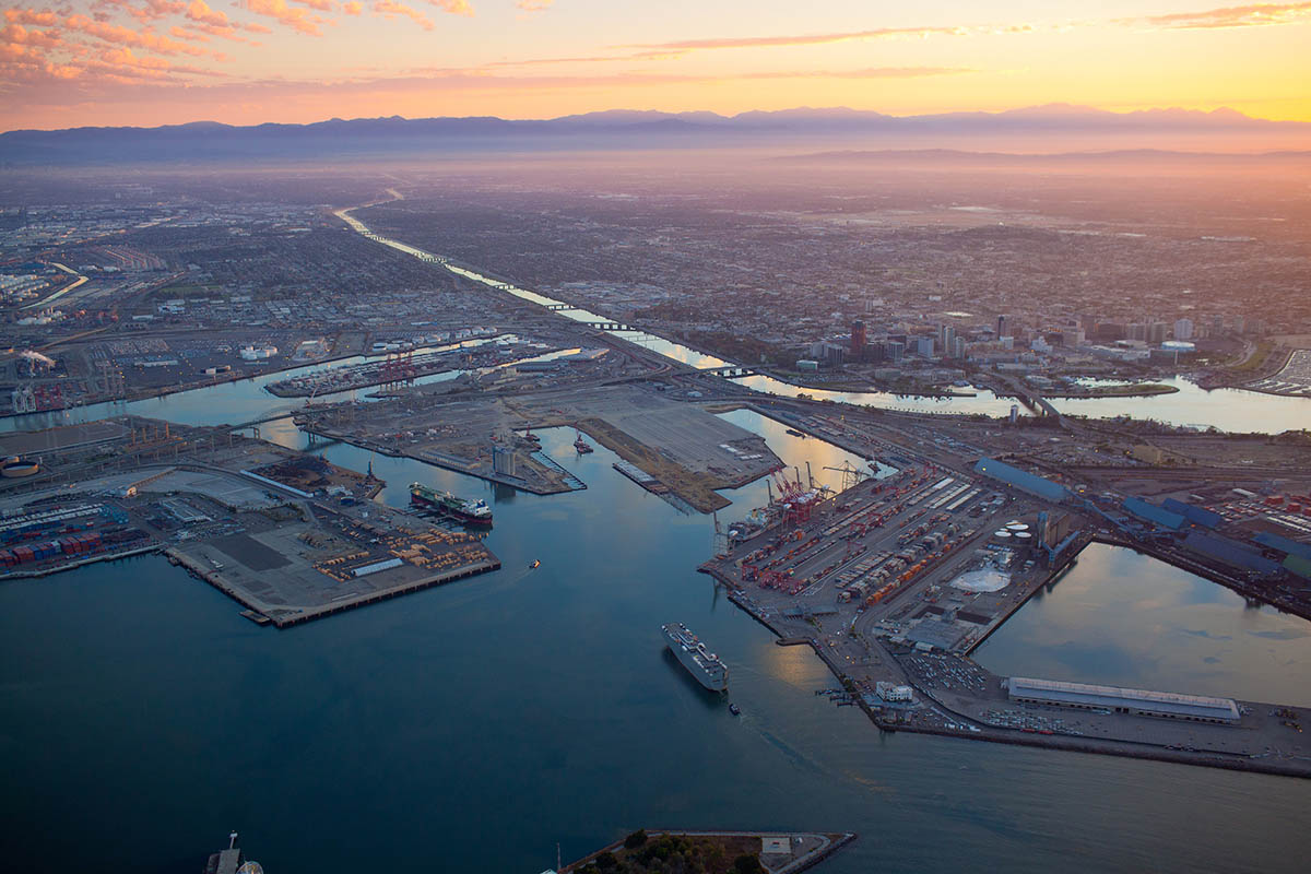The Port of Long Beach, along with the neighboring Port of Los Angeles, is one of the busiest shipping ports in the U.S. Photo: The Port of Long Beach