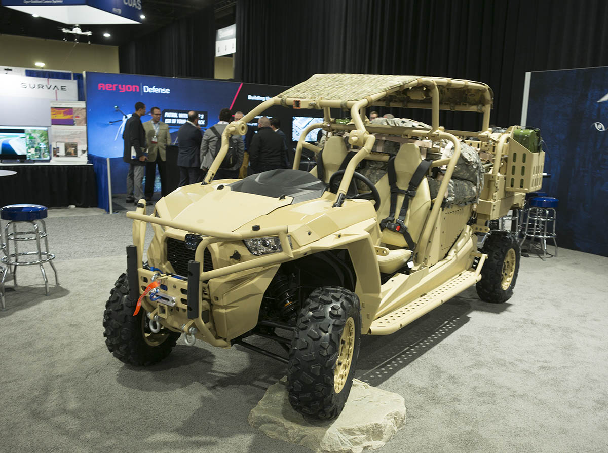 Team Polaris' MRZR X ground vehicle. Photo: AUVSI Team Polaris' MRZR X ground vehicle. Photo: AUVSI