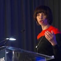 Baltimore Mayor Pugh addresses the FAA UAS Symposium. Photo: AUVSI