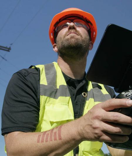 Matthew Peterson, UAS flight operations manager at Progress Rail, a Caterpillar company, conducts UAS operations for KDOT. Photo: Airmap