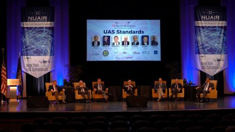 A panel discussion during the 2018 New York UAS Symposium. Photo: NUAIR