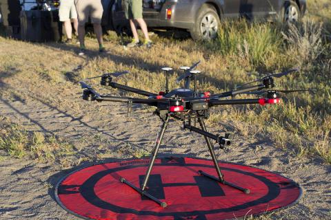 A drone equipped with Iris Automation’s sense-and-avoid system. Photo: Iris Automation