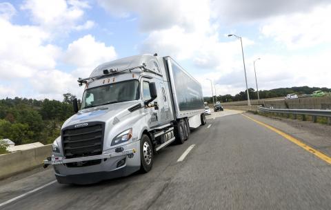 Daimler Trucks and Torc Robotics are actively developing and testing automated trucks with SAE Level 4 intent technology on public roads. Photo: Daimler Trucks