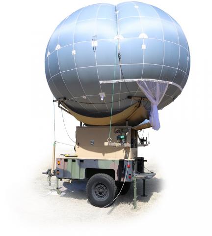 Drone Aviation Corp's Winch Aerostat Small Platform ("WASP") tactical aerostat. Photo courtesy of Drone Aviation Holding Corp.