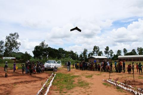 Jon Carroll, assistant professor of Anthropology, is using drone technology to help Malawian farmers boost crop production amid challenges posed by climate change. Photo: Oakland University