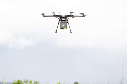 A consortium comprised of AT&T, Direct Relief, Merck and Softbox has completed a program testing the potential of UAS to deliver temperature-dependent medicines and vaccines to hard-to-reach locations. Photo: Direct Relief