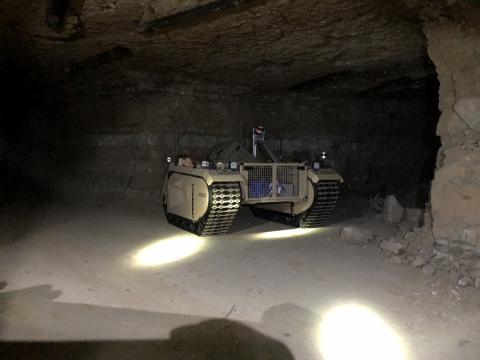 The Estonian energy company Enefit utilized Milrem Robotics’ commercial line unmanned ground vehicle Multiscope to determine the condition of the pillars in a mine in which mining ended ten years ago. Photo: Business Wire