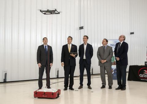 On Tuesday, Nov. 12, New York Governor Andrew M. Cuomo, second from the left, announced the completion of the state supported 50-mile unmanned traffic management drone corridor. Photo: Governor's Press Office