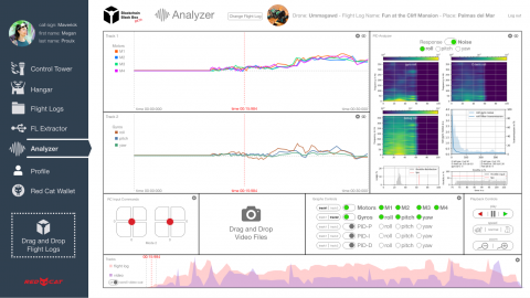 A screenshot from Red Cat's blockchain-based black box storage, analytics and services platform. Photo: Red Cat