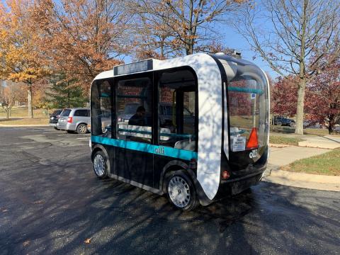 The Olli autonomous shuttle during the media day event in Maryland on Nov. 19. Photo: Focused Image