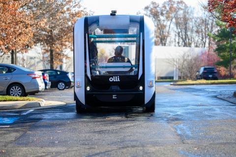 Local Motors' Olli autonomous shuttles are equipped with Robotic Research’s AutoDrive autonomy kit. Photo: Focused Image