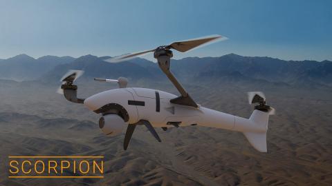 Auterion Government Solutions Inc and Quantum-Systems GmbH announced that they have partnered to bring the Vector and Scorpion (pictured) sUAS to the U.S. Government Defense and Security markets. Photo: Auterion