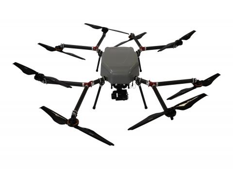 The Perimeter XLRS can fly for up to 5 hours while maintaining command and control links and streaming real-time video up to 60 miles / 100 km. Photo: PRNewswire