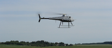 UAVOS and ISR Unmanned Technologies have developed a new unmanned helicopter, the ISR-350-5, which is designed for commercial and security operations. Photo: UAVOS