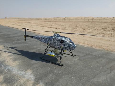 UAVOS and ISR Unmanned Technology's joint ISR350-5 unmanned helicopter. Photo: UAVOS