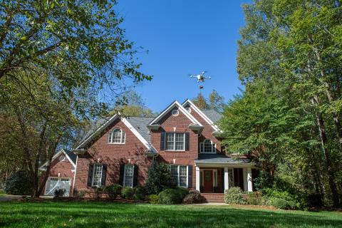 UPS and CVS made their first residential drone deliveries of prescription medicines on Friday, Nov. 1 in Cary, NC. Photo: UPS