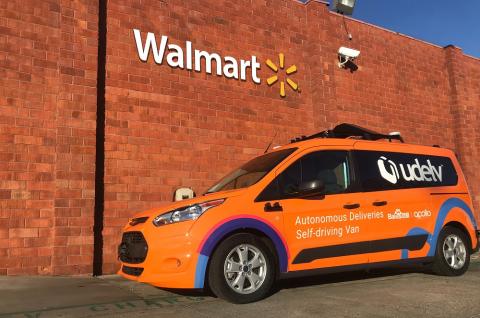 Walmart has announced a new pilot project with Udelv to test autonomous vehicle technology in Surprise, Arizona. Photo: Walmart
