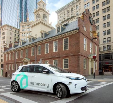 NuTonomy's driverless car in Boston. Photo courtesy of NuTonomy.