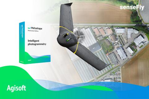 senseFly has announced a new limited-time offer which combines the senseFly eBee X—and its highly precise suite of cameras— with intelligent photogrammetry software from Agisoft Metashape. Photo: senseFly